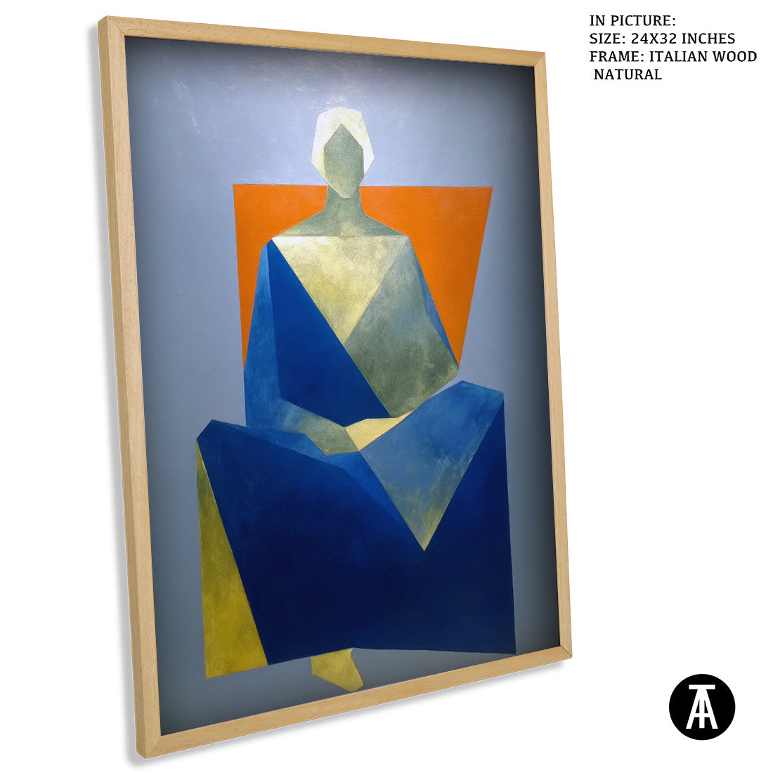 Artwork in Natural Wood Frame