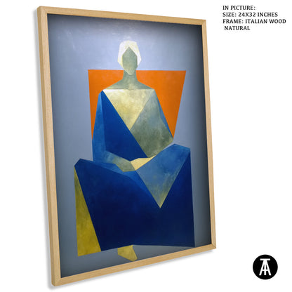 Artwork in Natural Wood Frame