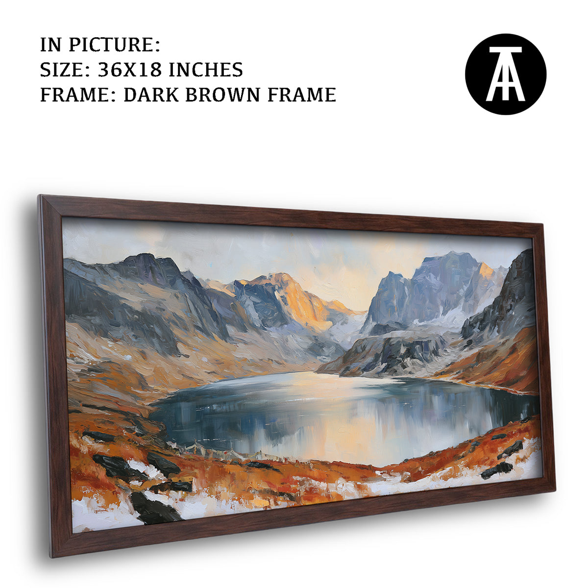 Artwork in Dark Brown Frame