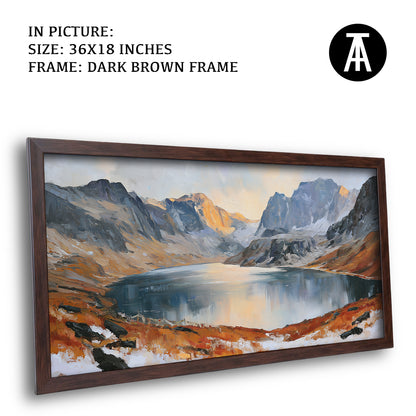 Artwork in Dark Brown Frame