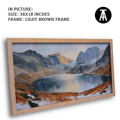 Artwork in Light Brown Frame