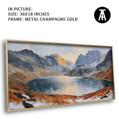 Artwork in Metal Champagne Gold Frame