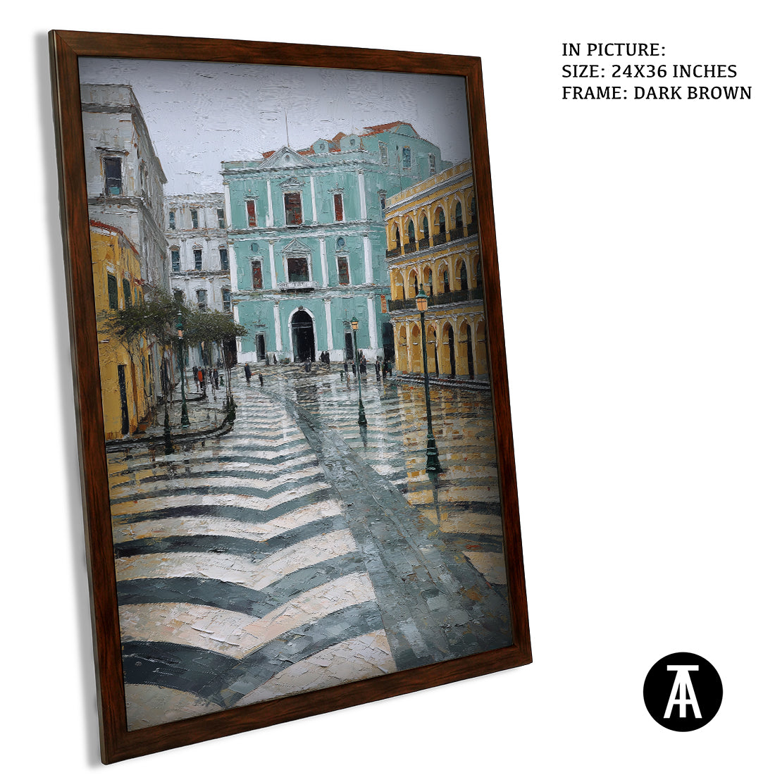 Artwork in Dark Brown Frame
