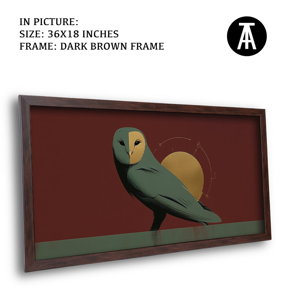 Artwork in Dark Brown Frame