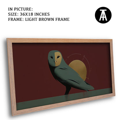Artwork in Light Brown Frame