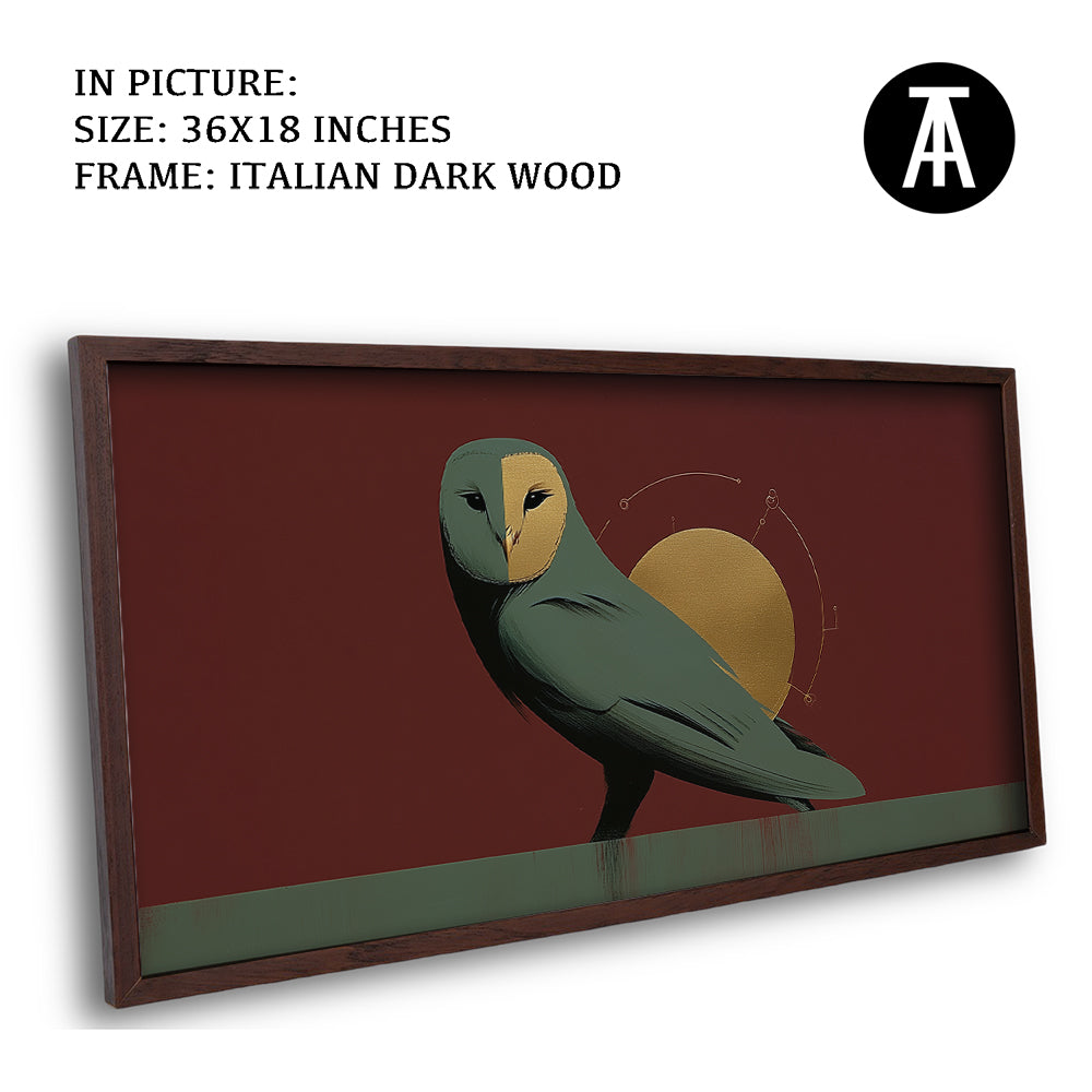 Artwork in Dark Wood Frame