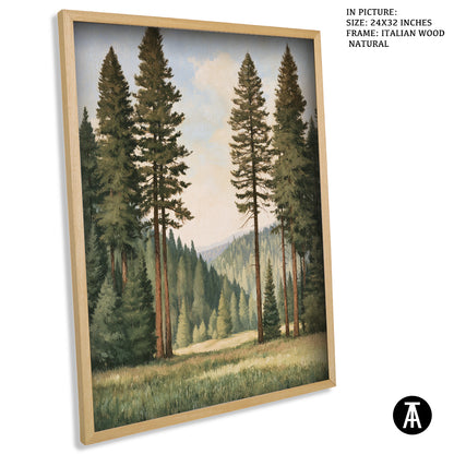 Artwork in Natural Wood Frame