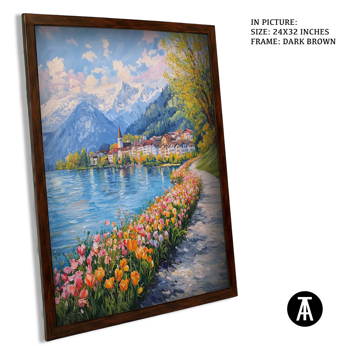 Sample Artwork in Dark Brown Frame