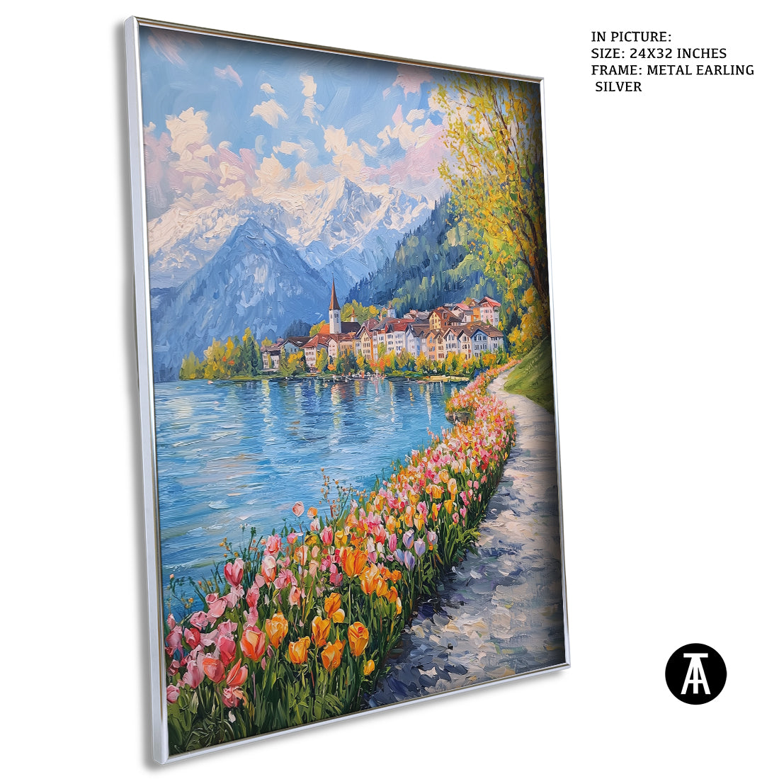 Sample Artwork in Earling Silver Metal Frame