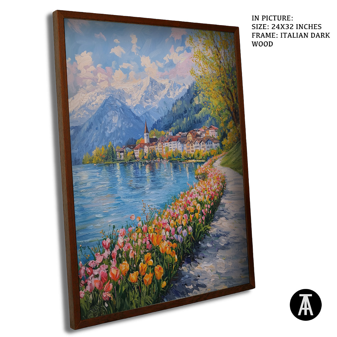 Sample Artwork in Italian Wood Framing Dark