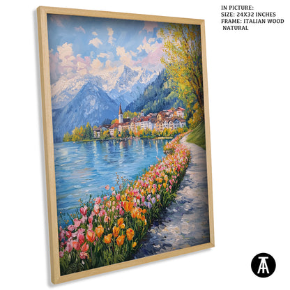 Sample Artwork in Italian Wood Framing Natural