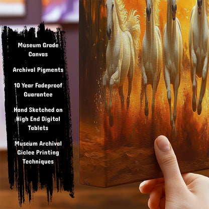 Seven Horses at Sunrise by TravelArty