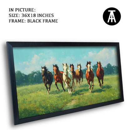 Seven Horses at a Farm by TravelArty