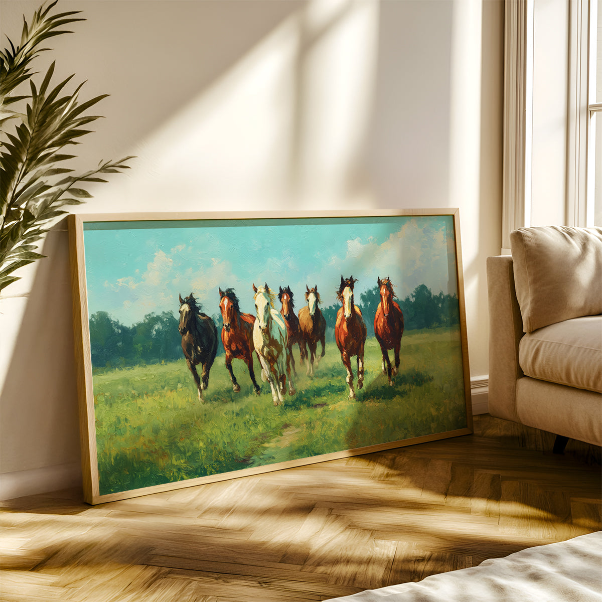 Seven Horses at a Farm by TravelArty