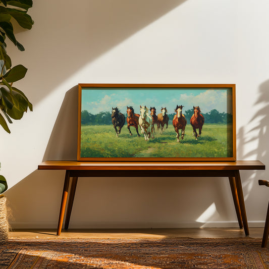 Seven Horses at a Farm by TravelArty