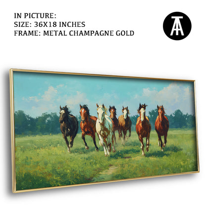 Seven Horses at a Farm by TravelArty