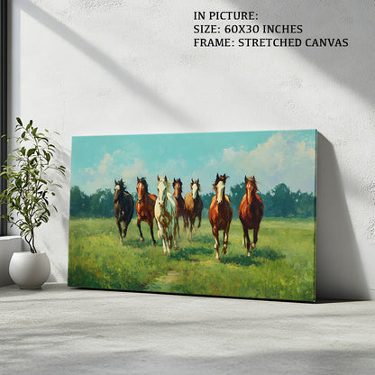 Seven Horses at a Farm by TravelArty