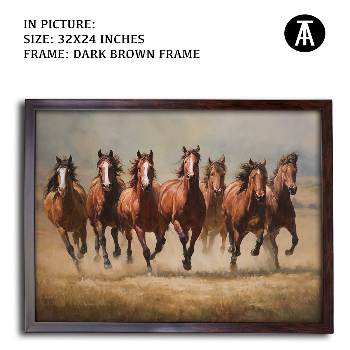 Seven Running Horses in the Field by TravelArty