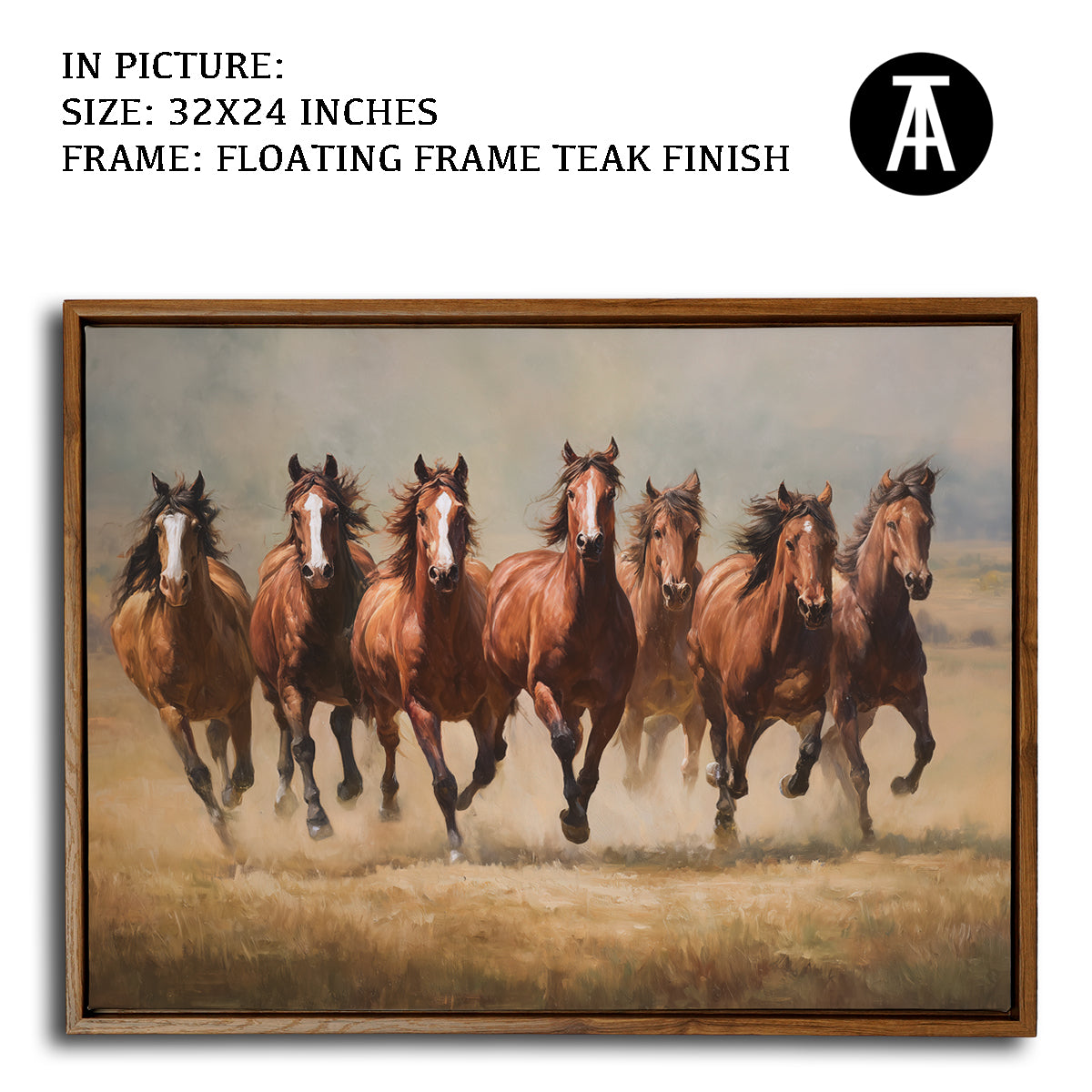 Seven Running Horses in the Field by TravelArty