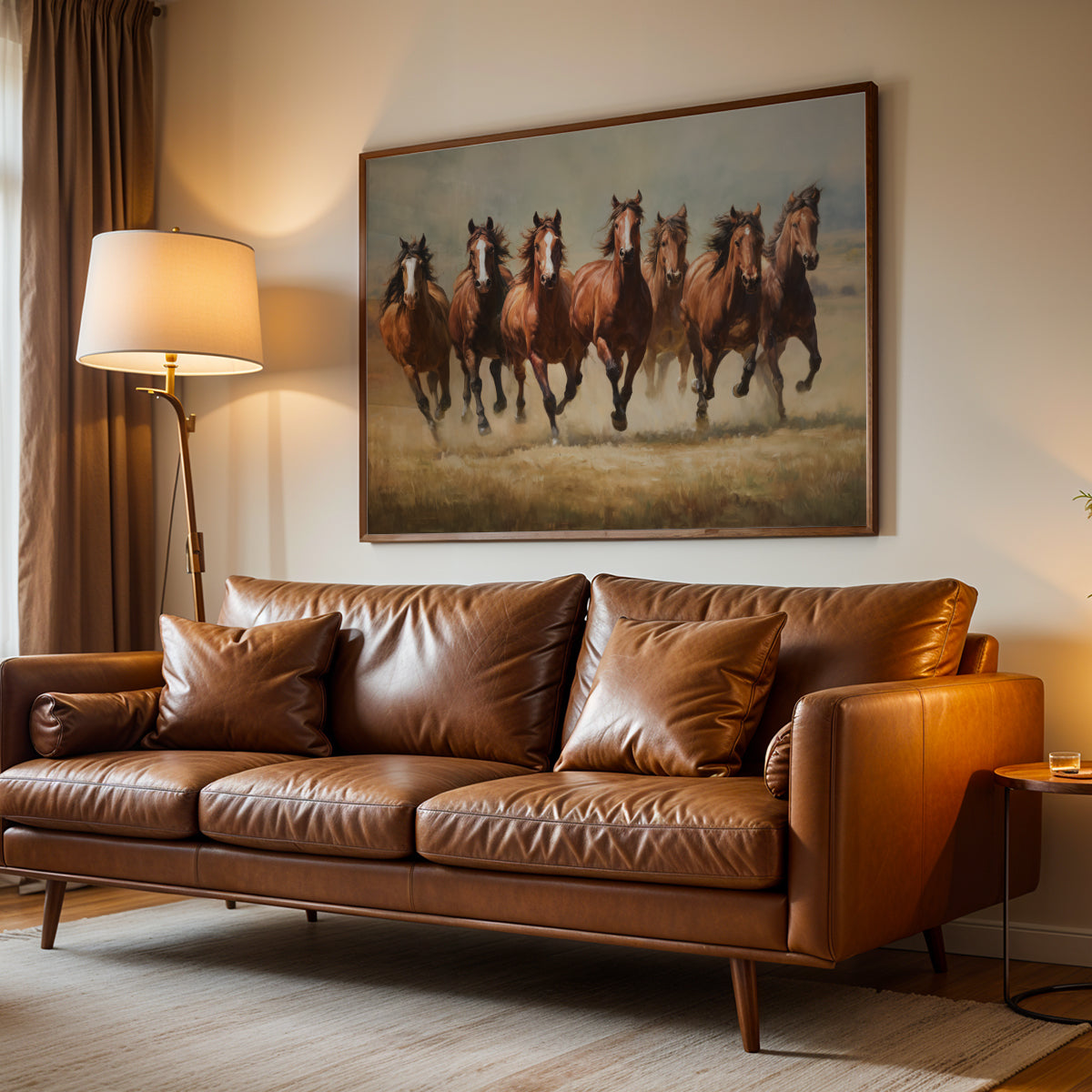 Seven Running Horses in the Field by TravelArty