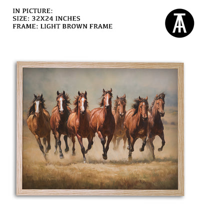 Seven Running Horses in the Field by TravelArty