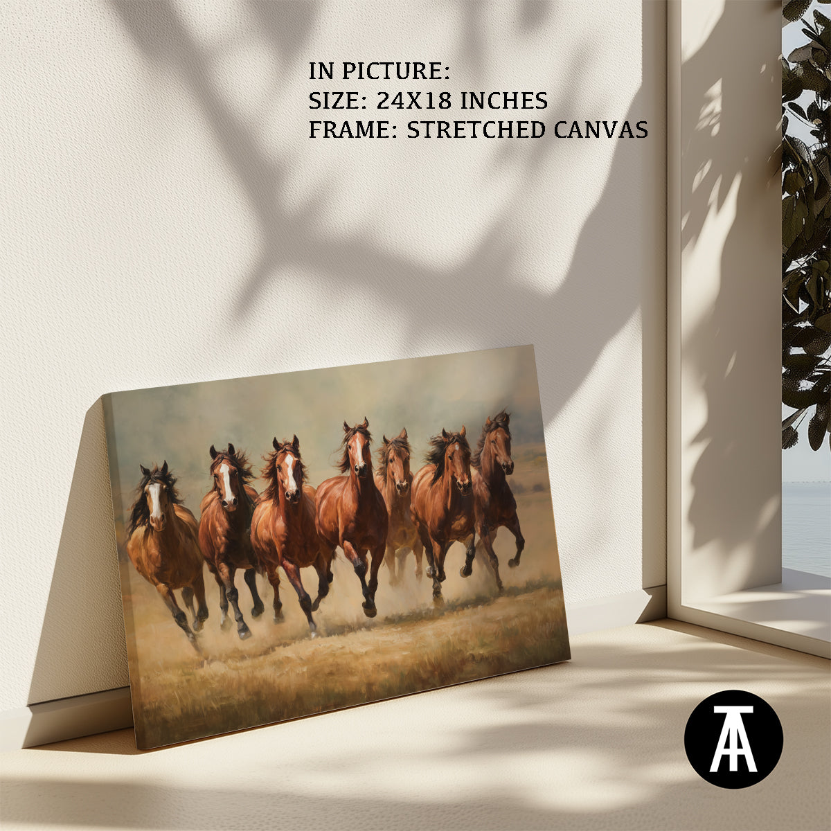 Seven Running Horses in the Field by TravelArty