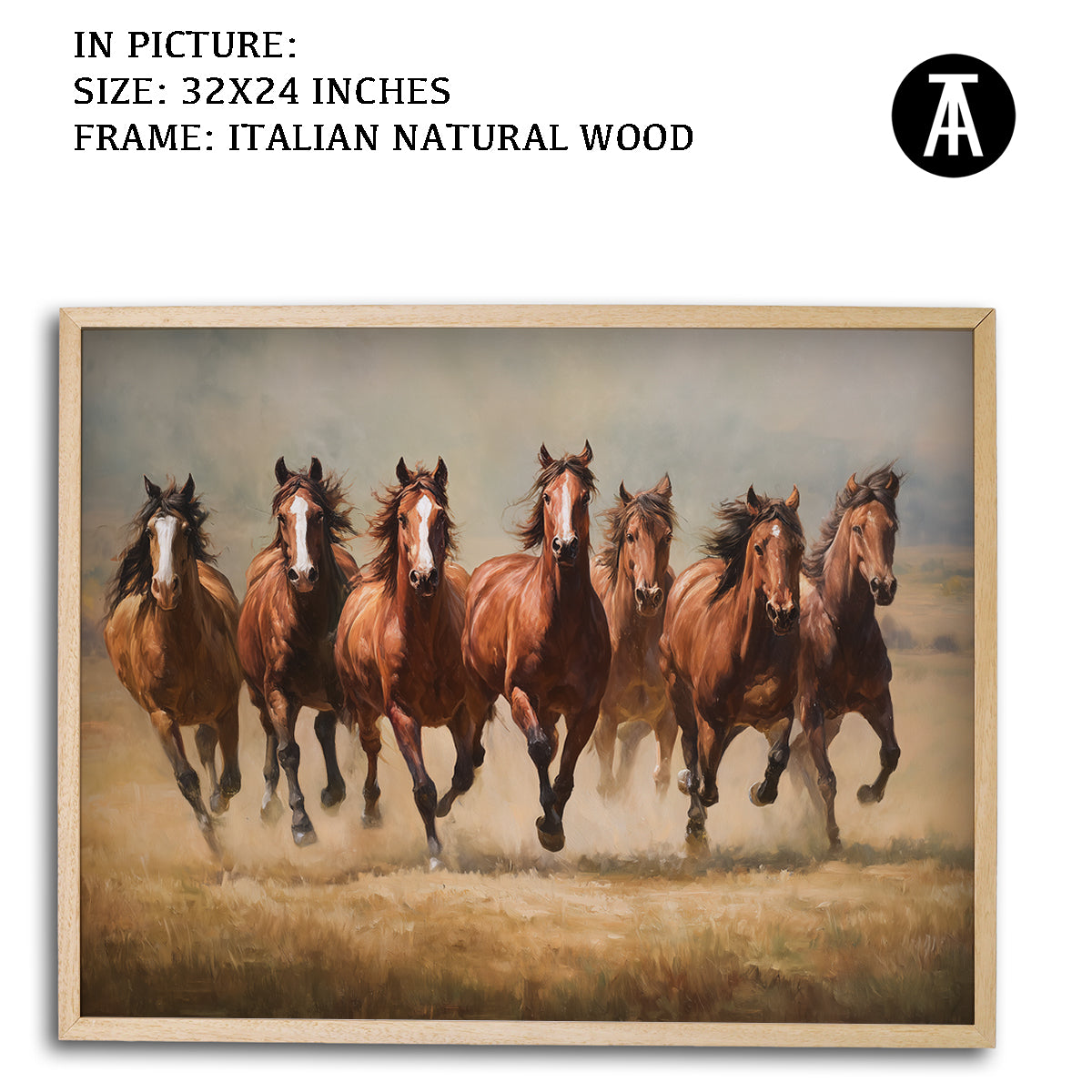 Seven Running Horses in the Field by TravelArty