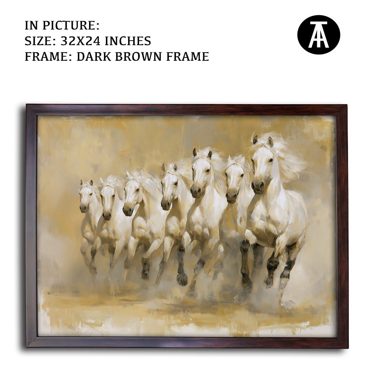Artwork in Dark Brown Frame