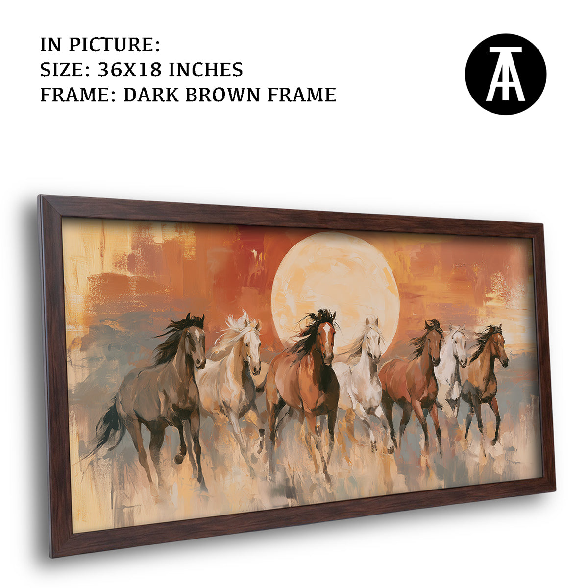 Artwork in Dark Brown Frame