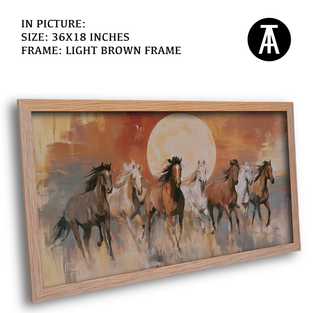 Artwork in Light Brown Frame