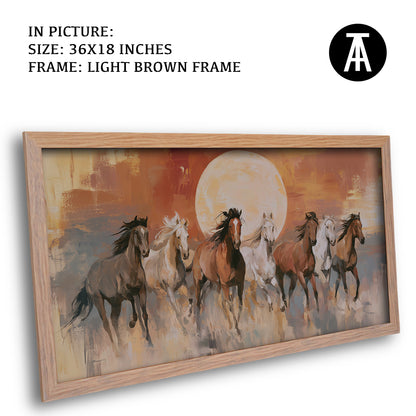 Artwork in Light Brown Frame