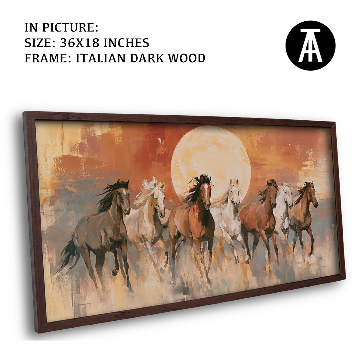 Artwork in Dark Wood Frame