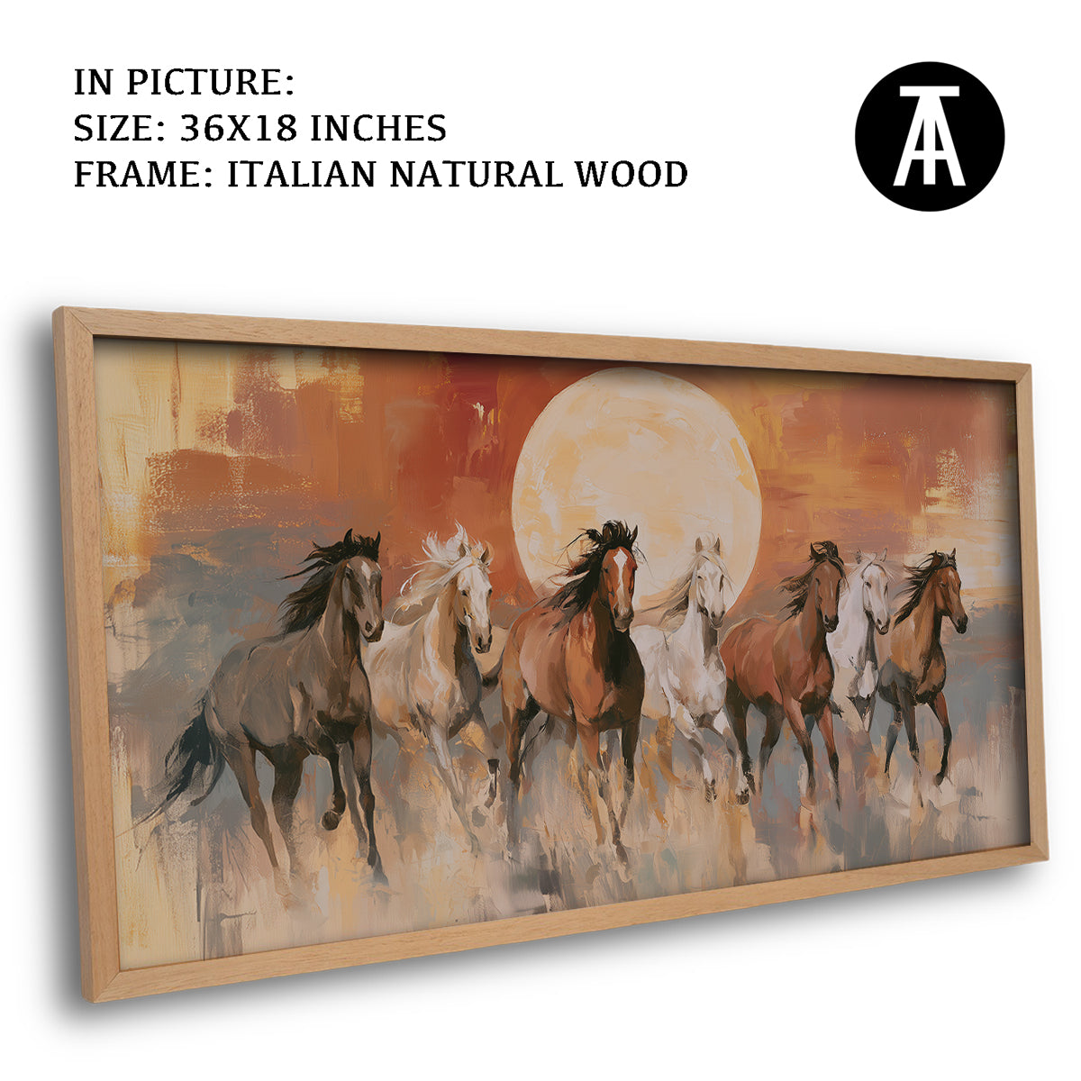 Artwork in Natural Wood Frame