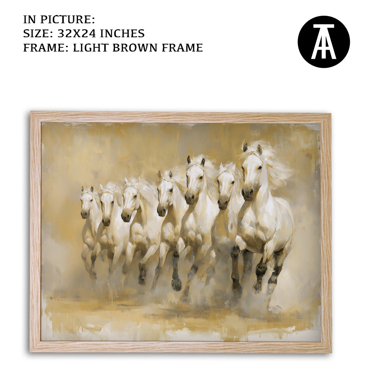 Artwork in Light Brown Frame
