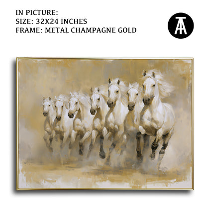 Artwork in Metal Champagne Gold Frame