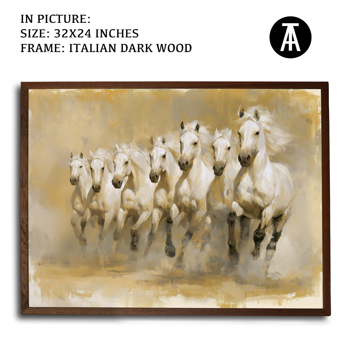 Artwork in Dark Wood Frame