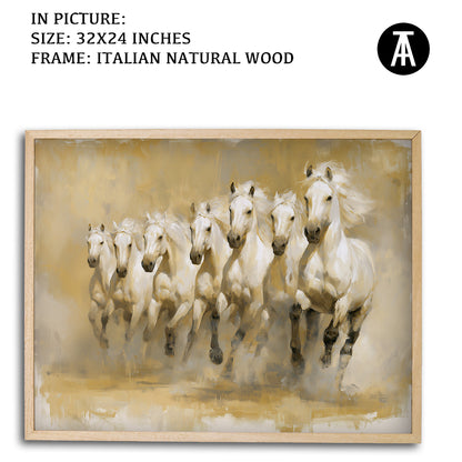 Artwork in Natural Wood Frame