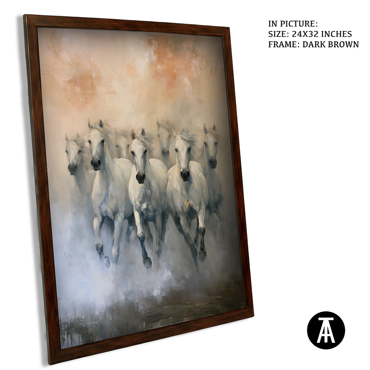 Artwork in Dark Brown Frame
