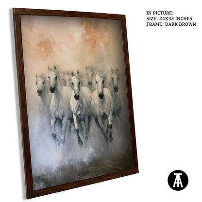 Artwork in Dark Brown Frame