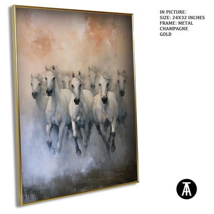 Artwork in Metal Champagne Gold Frame