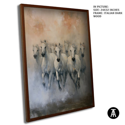 Artwork in Dark Wood Frame