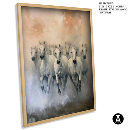 Artwork in Natural Wood Frame
