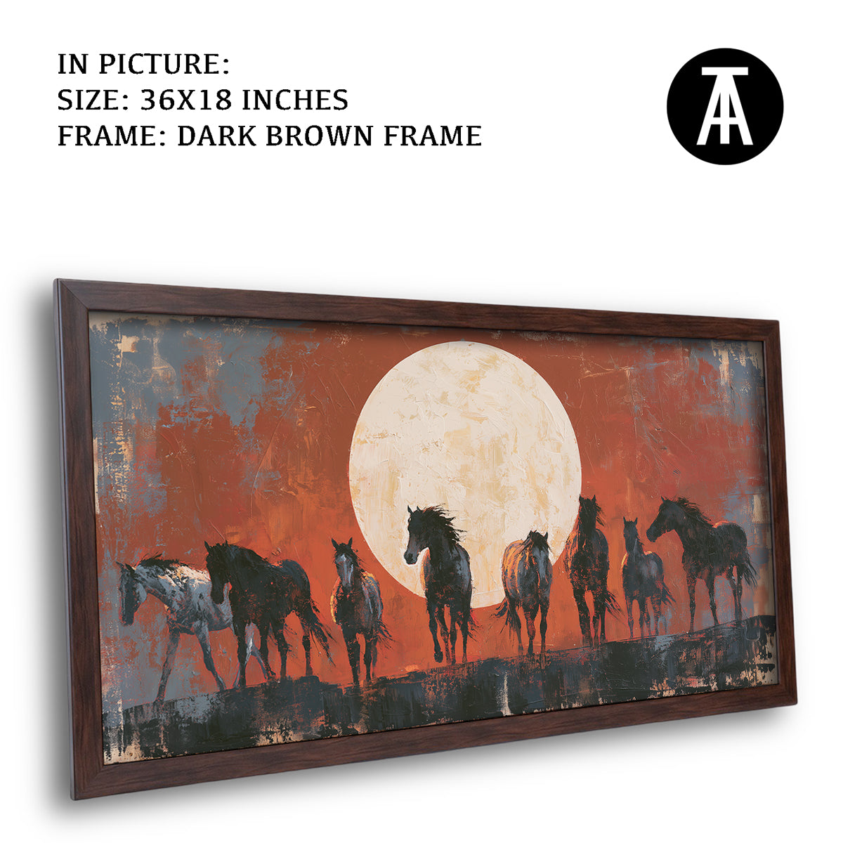 Artwork in Dark Brown Frame