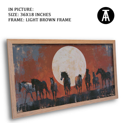 Artwork in Light Brown Frame