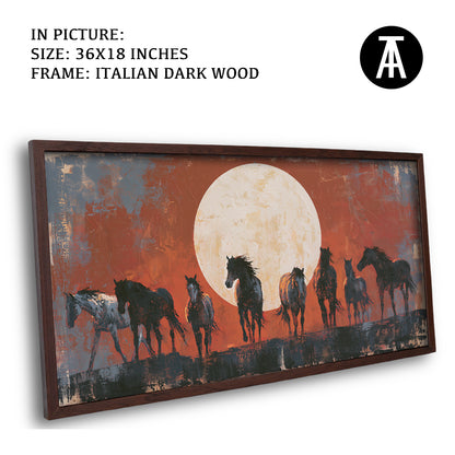 Artwork in Dark Wood Frame