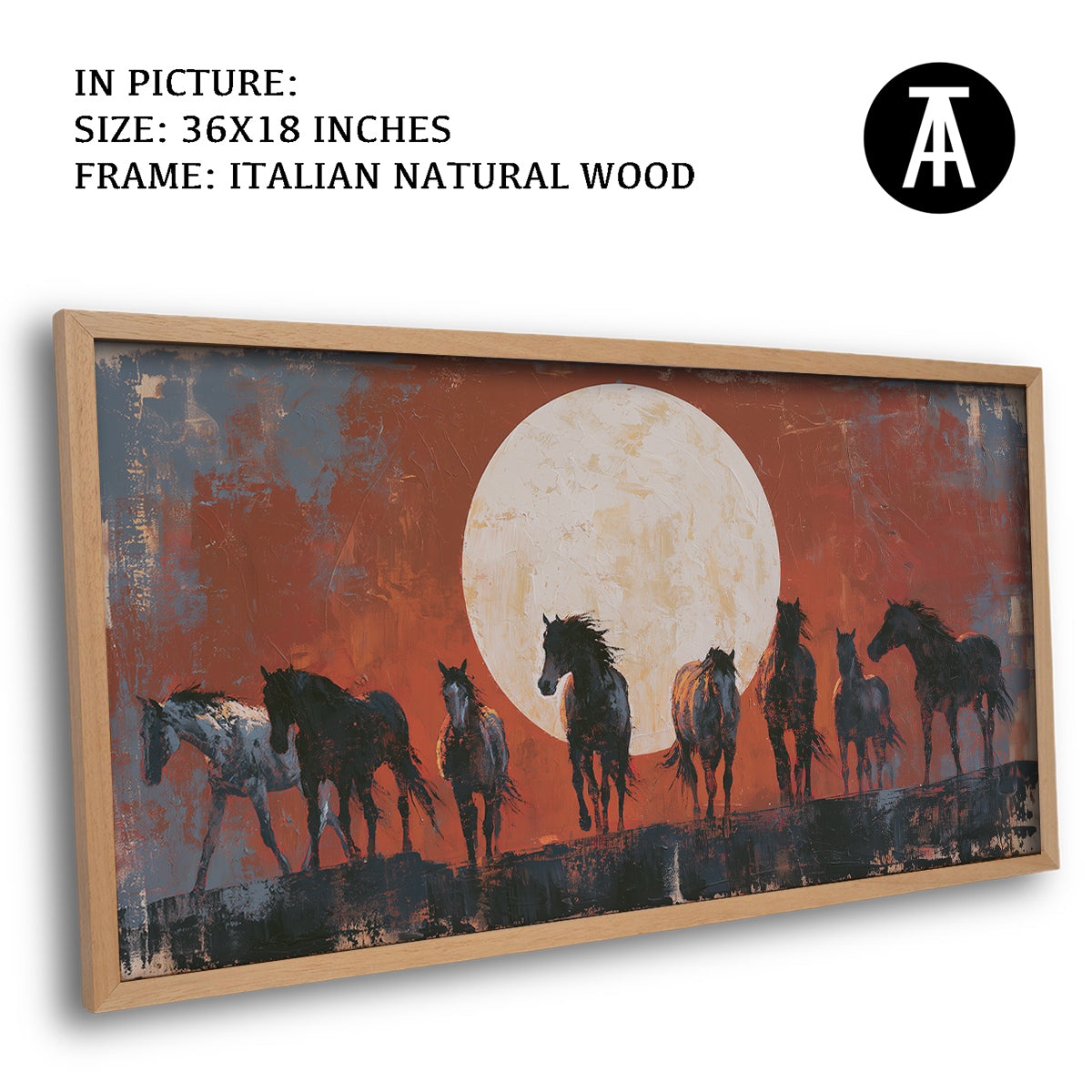 Artwork in Natural Wood Frame