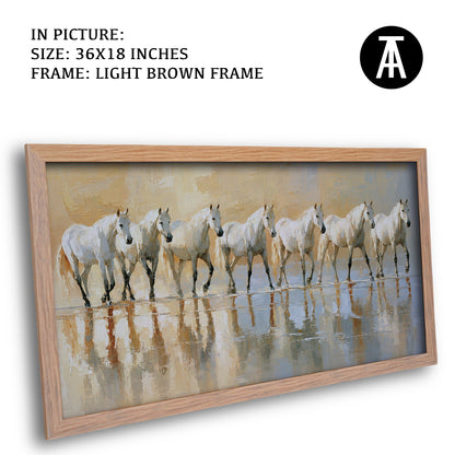 Artwork in Light Brown Frame
