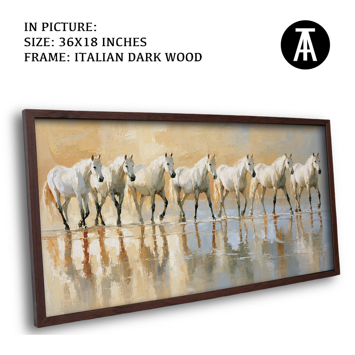 Artwork in Dark Wood Frame
