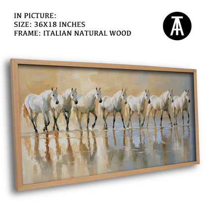 Artwork in Natural Wood Frame
