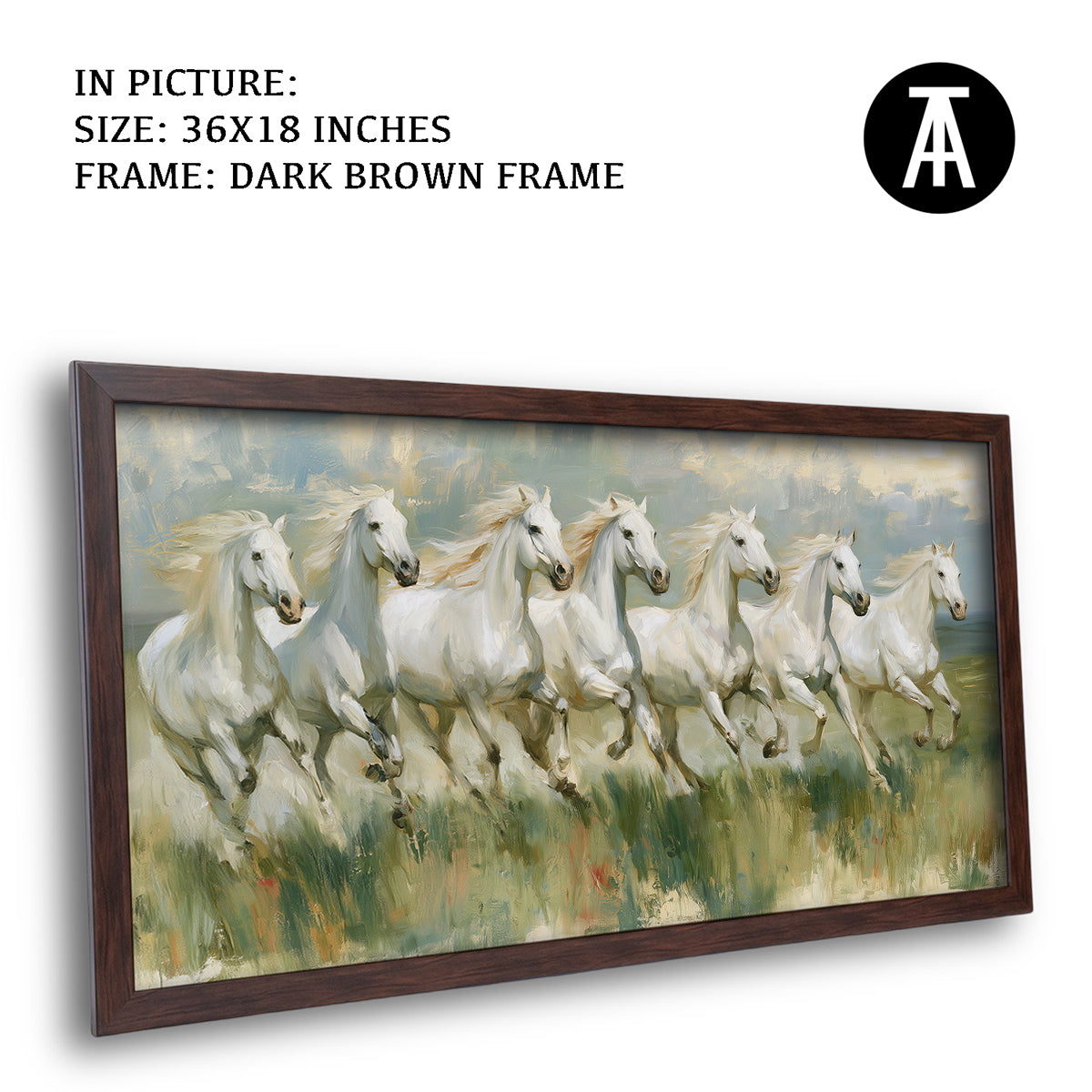 Artwork in Dark Brown Frame